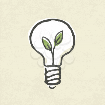 Lightbulb ecology concept. Vector illustration, EPS10