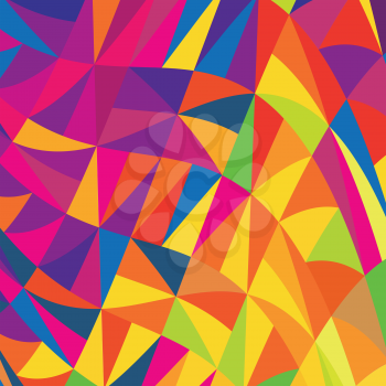Multi-colored triangles background. Vector, EPS10