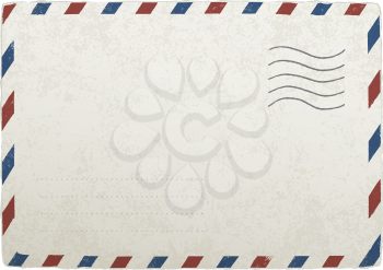 Vintage mailing envelope. Vector template for your designs, EPS 10.