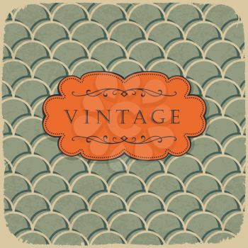 Vintage style background with scale pattern.