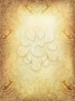 Abstract vintage background with classical seamless pattern