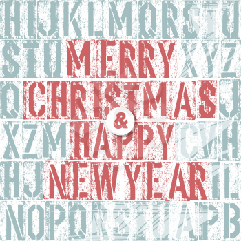 Merry Christmas Letterpress Concept