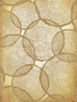 Aged Background with Tree Rings Pattern