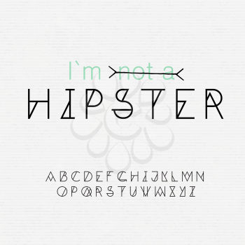 Font for hipsters and seamless paper texture in one