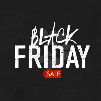 Black Friday sales Advertising Poster on Blackboard Texture