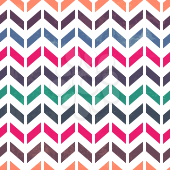 Chevron pattern. Colorful, grunge and seamless. Grunge effects can be easily removed.