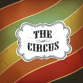 Circus Abstract Poster with Colored Lines, Vector Background