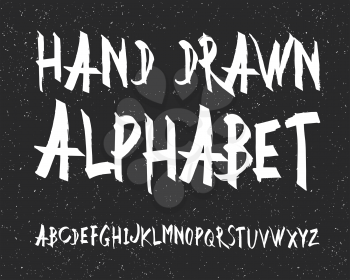 Uppercase alphabet letters. Hand drawn letters. Vector alphabet. Letters of the alphabet written with a black marker