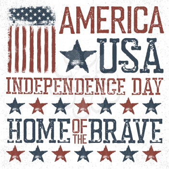Independence Day Label for Holiday. Design template.