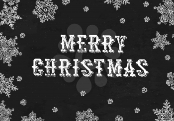 Merry Christmas Greeting On blackboard texture