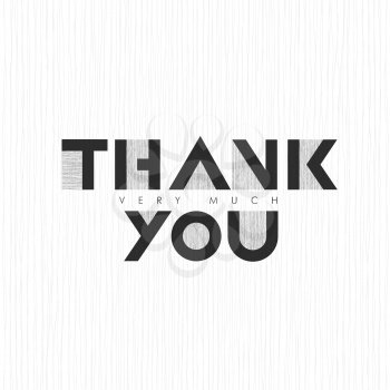 Vintage Thank you very much Lettering. On thin gray lines background