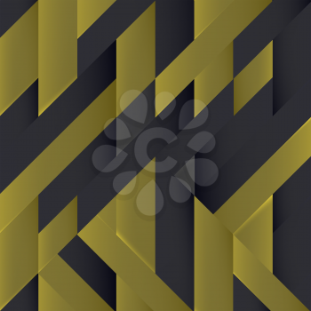 Black and gold geometry. Abstract modern abstract background