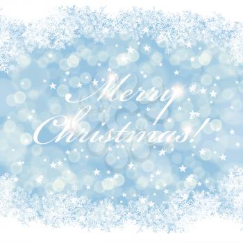 Merry Christmas greeting card with golden background.