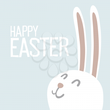 Happy Easter Everyone. Easter Bunny Ears Vector Illustration. 