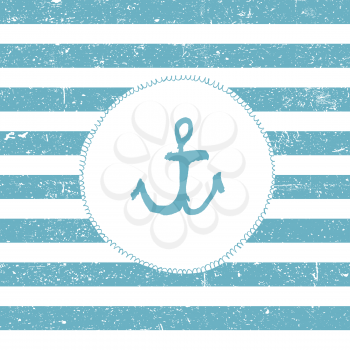 Marine background. Blue lines pattern. Nautical card design