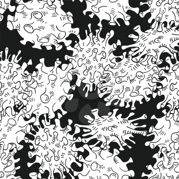 Covid-19 viruses seamless pattern. Corona virus theme vector background