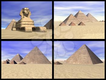 Great Pyramid of Giza. 3D