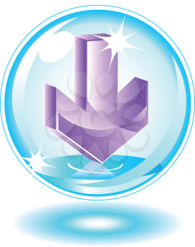 Bubble download icon