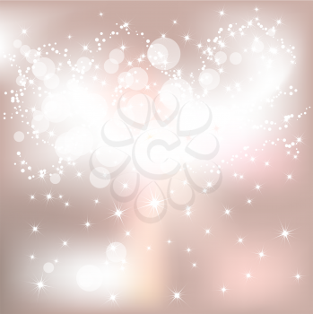 Abstract light Christmas background with white snowflakes