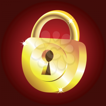 Golden padlock icon