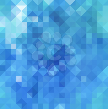 Seamless geometric pattern in blue colors