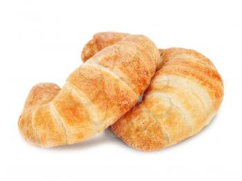 fresh and tasty croissant isolated on white background