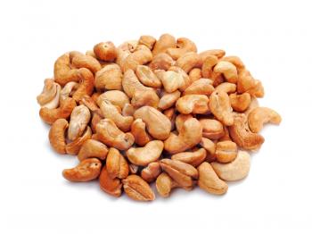 Cashew nuts isolated on white background 