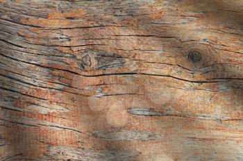 Wood weathered plank brown texture background. Closeup.