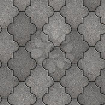 Gray Figured Pavement. Seamless Tileable Texture.