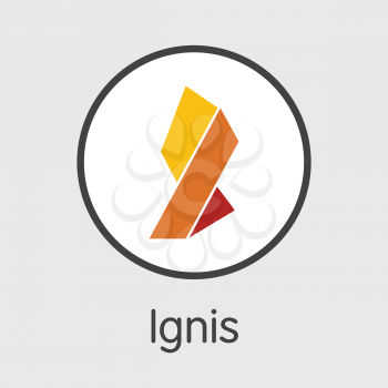Ignis Blockchain Coin Image. Blockchain, Block Distribution IGNIS Transaction Icon