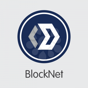 Blocknet - Sign Icon of Fintech Industry, Finance Digitization. Modern Pictogram. Premium Quality Symbol of BLOCK. Simple Vector Pictogram Symbol of Design for Web Graphics.