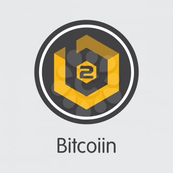 B2G - Bitcoiin. The Logo or Emblem of Cryptocurrency, Market Emblem, ICOs Coins and Tokens Icon.
