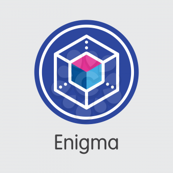 ENG - Enigma. The Logo or Emblem of Virtual Currency, Market Emblem, ICOs Coins and Tokens Icon.