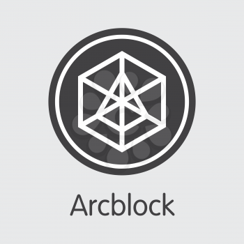 ABT - Arcblock. The Trade Logo or Emblem of Virtual Momey, Market Emblem, ICOs Coins and Tokens Icon.
