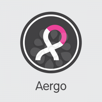 AERGO - Aergo. The Icon or Emblem of Cryptocurrency, Market Emblem, ICOs Coins and Tokens Icon.