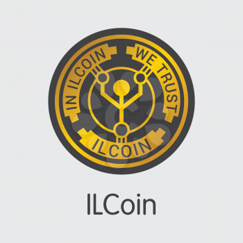 ILC - Ilcoin. The Market Logo or Emblem of Money, Market Emblem, ICOs Coins and Tokens Icon.