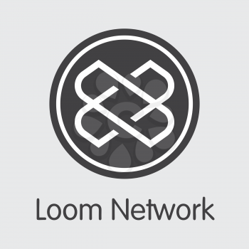 LOOM - Loom Network. The Logo or Emblem of Money, Market Emblem, ICOs Coins and Tokens Icon.