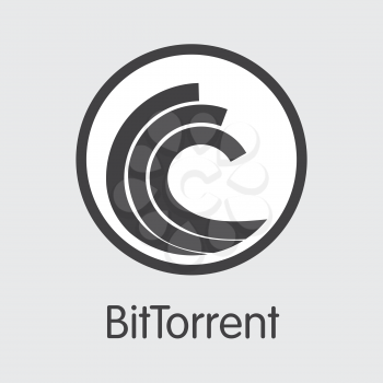 BTT - Bittorrent. The Trade Logo or Emblem of Money, Market Emblem, ICOs Coins and Tokens Icon.