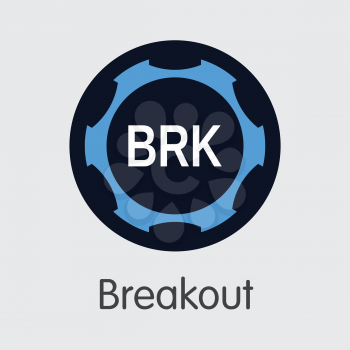 Breakout Blockchain Web Icon. Blockchain, Block Distribution BRK Transaction Icon