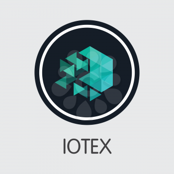 IOTX - Iotex. The Logo or Emblem of Cryptocurrency, Market Emblem, ICOs Coins and Tokens Icon.