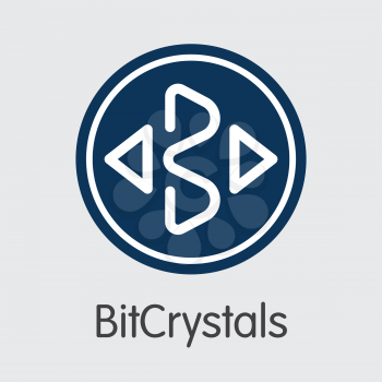 Bitcrystals Blockchain Based Secure Crypto Currency. Isolated on Grey BCY Vector Logo.