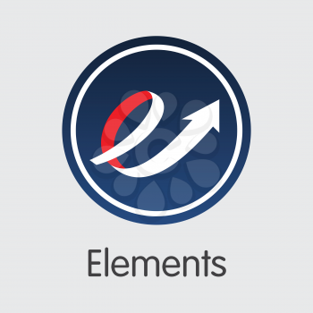 Blockchain Cryptocurrency Elements. Net Banking and ELM Mining Vector Concept. Virtual Currency Mining Finance Graphic Symbol.