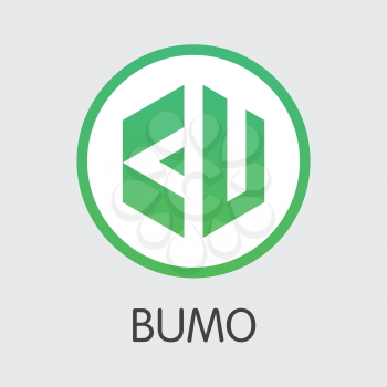 Bumo BU . - Vector Icon of Blockchain Cryptocurrency. 
