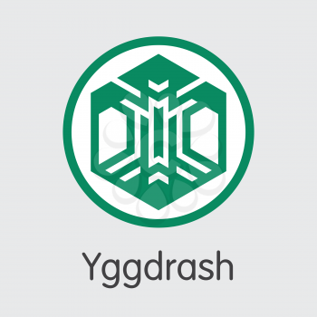 Yggdrash YEED . - Vector Icon of Crypto Currency. 