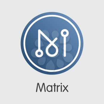 Matrix MAN . - Vector Icon of Crypto Currency. 
