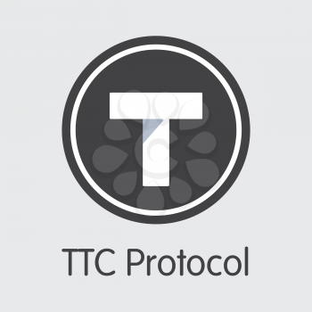 TTC - Ttc Protocol. The Icon or Emblem of Crypto Coins, Market Emblem, ICOs Coins and Tokens Icon.