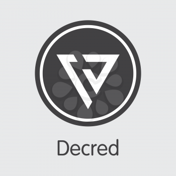 Decred Vector Illustration for Internet Money. Virtual Currency Trading Sign of DCR and Colored Logo for using in Web Projects or Mobile Applications.