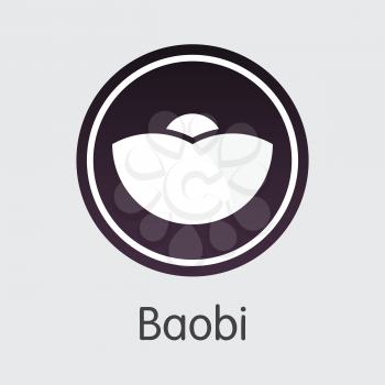 Exchange - Baobi Copy. The Crypto Coins or Cryptocurrency Logo. Market Emblem, Coins ICOs and Tokens Icon.