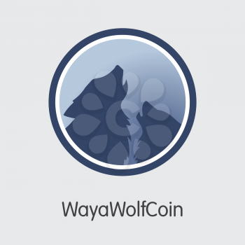 Wayawolfcoin Vector Pictogram Symbol for Internet Money. Cryptocurrency Coin Image of WW and Coin Illustration for using in Web Projects or Mobile Applications.