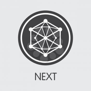 NET - Next. The Logo or Emblem of Coin, Market Emblem, ICOs Coins and Tokens Icon.
